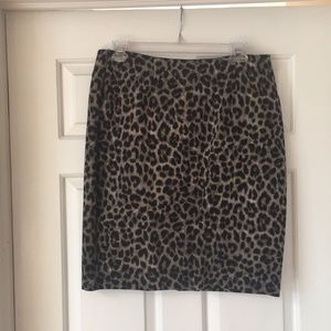 Cabi animal print ponte skirt